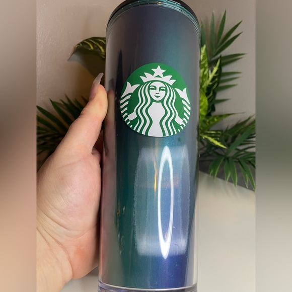 🌟NWT Starbucks Iridescent Teal Green Blue Holographic Tumbler St. Patrick’s Day - Picture 10 of 12
